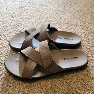 Women's 10,  Brown Merrell Slide Sandals